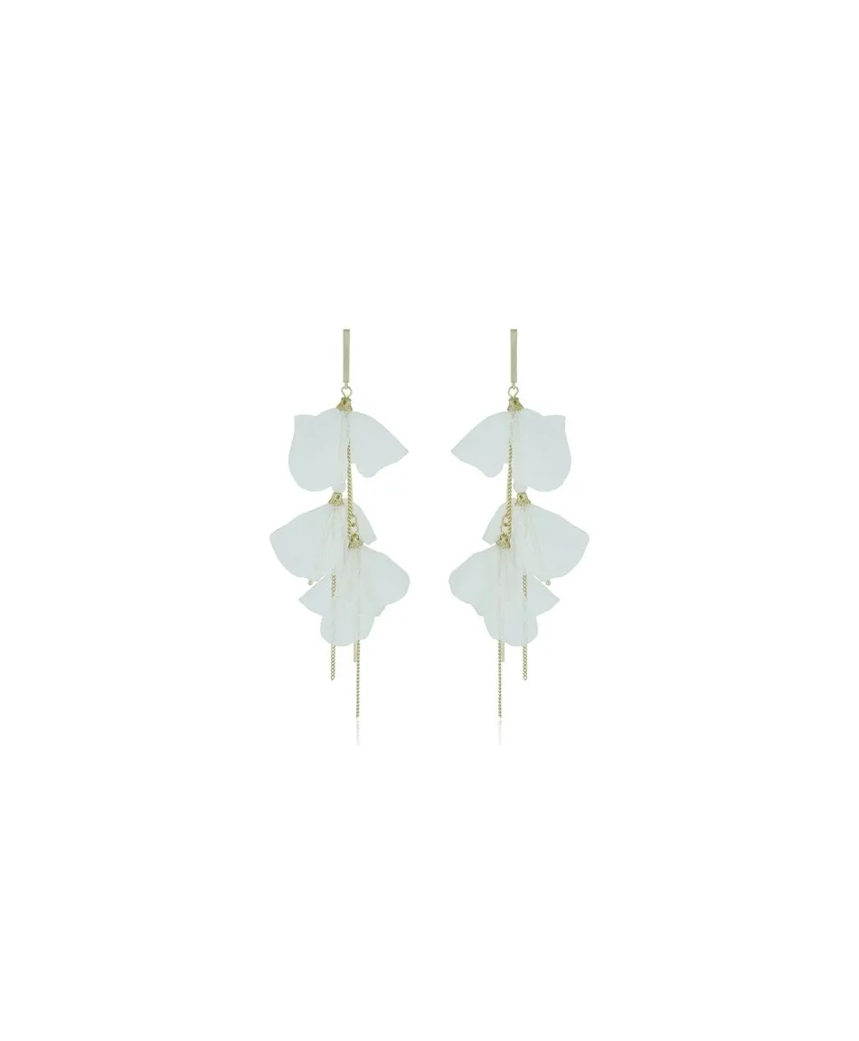 Kolczyki jedwabne z pałeczkami