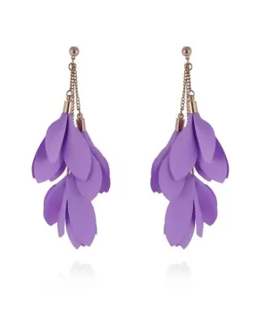 Kolczyki jedwabne wrzos