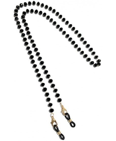 Łańcuszek do okularów czarne koraliki