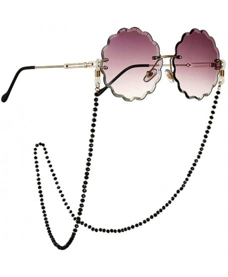 Łańcuszek do okularów czarne koraliki