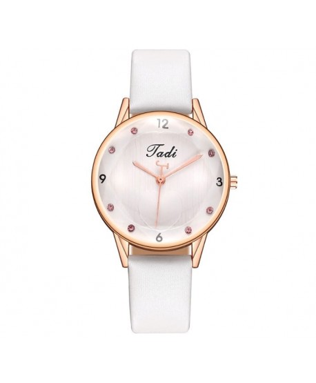 Zegarek damski biały z różowym złotem