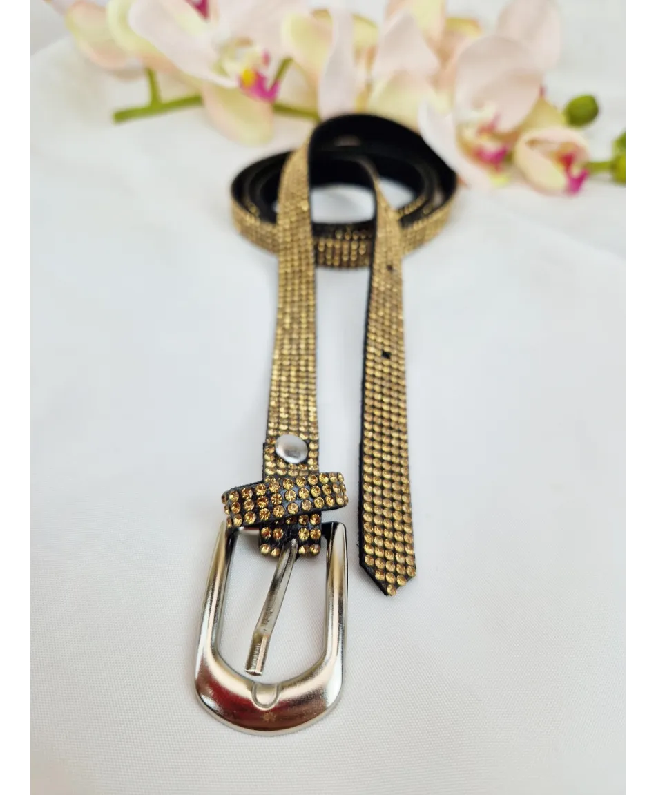 Ozdobne paski do sukienki cyrkoniowe wąskie