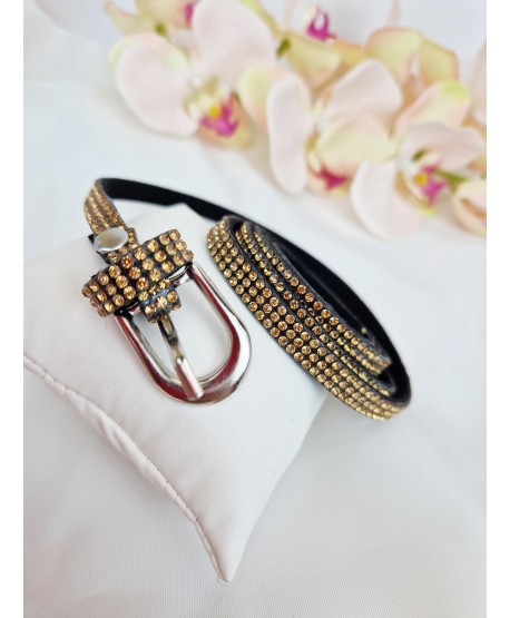 Ozdobne paski do sukienki złoty wąski