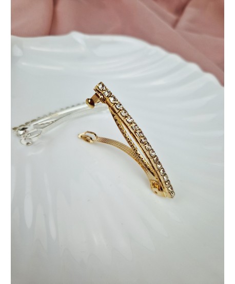 Spinka ozdobna automatyczna złota i srebrna