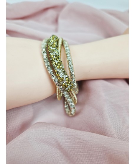 Bransoletka złota siateczkowa lub choker