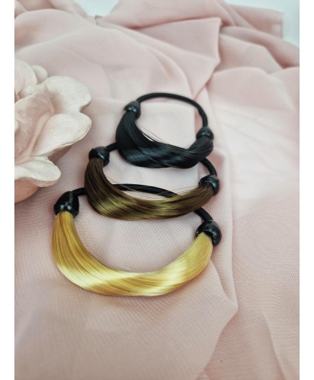 Gumka z włosów brąz i blond