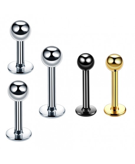 Labret stalowy z kulką 8 mm