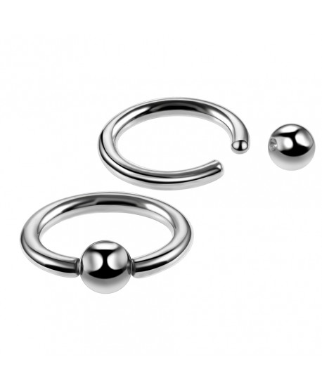 Kółeczko tytanowe z kulką 8 mm / 10mm