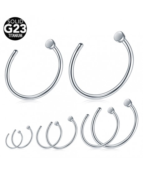 Kółeczka tytanowe do nosa 0.8*8mm lub 10mm