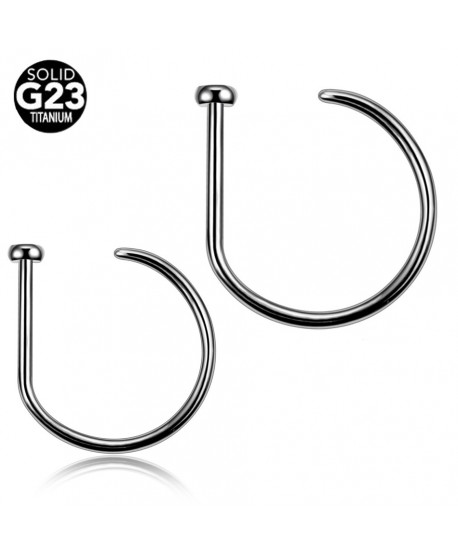 Kółeczka D-kształtne tytanowe do nosa 1*8/10 mm