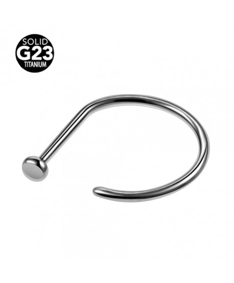 Kółeczka D-kształtne tytanowe do nosa 1*8/10 mm