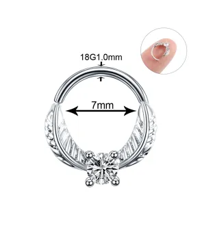 Kółeczka ozdobne do nosa stalowe z cyrkoniami