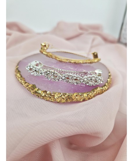 Spinka automatyczna łezki złota srebrna