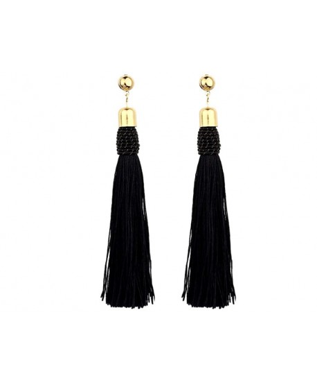 kolczyki czarne chwosty