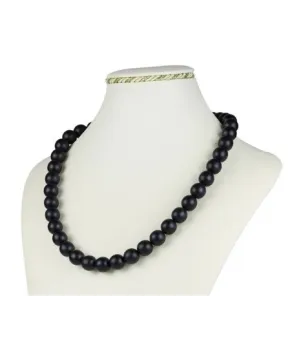 Korale czarne matowe kulki