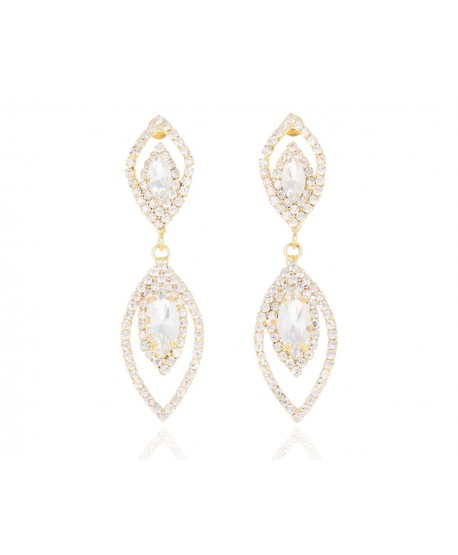 Kolczyki łezki długie cyrkoniowe