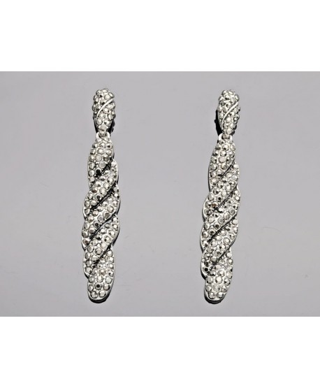 Kolczyki ozdobne grafitowe cyrkonie