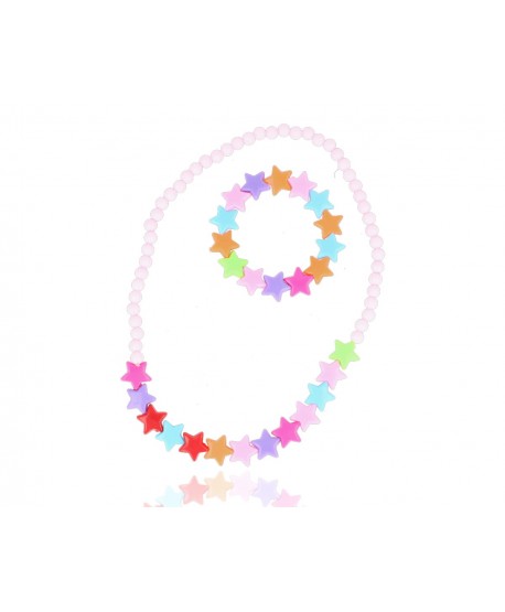 Komplet koralików dziecięcych z gwiazdeczkami