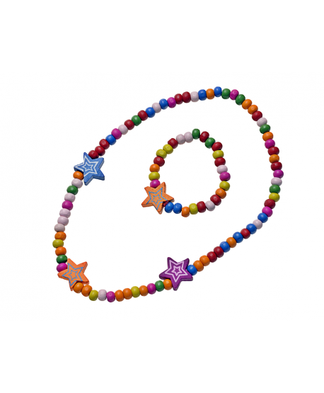 Komplet koralików dziecięcych z gwiazdeczkami