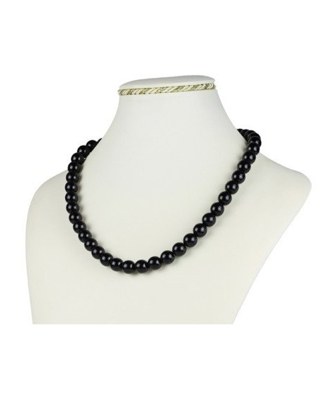 Bransoletka z czarnej szlifowanej perły