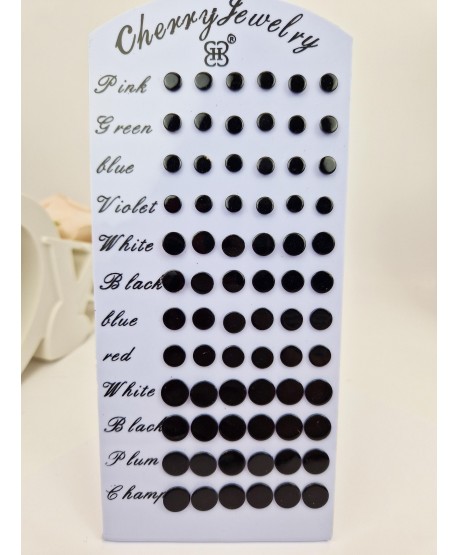 Kolczyki czarne pastylki