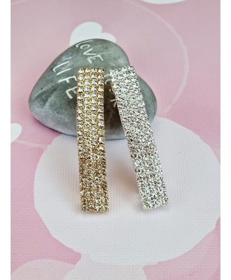 Spinka ozdobna do włosów z cyrkoniami czterorzędowa