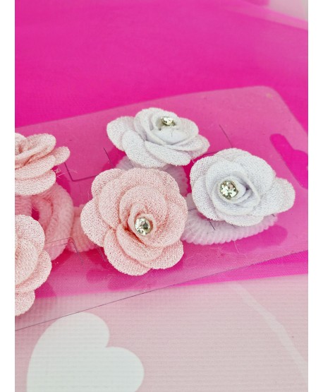 Gumeczki do włosów z różyczkami