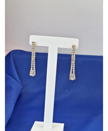 Komplet naszyjnik kolczyki złoty szpic