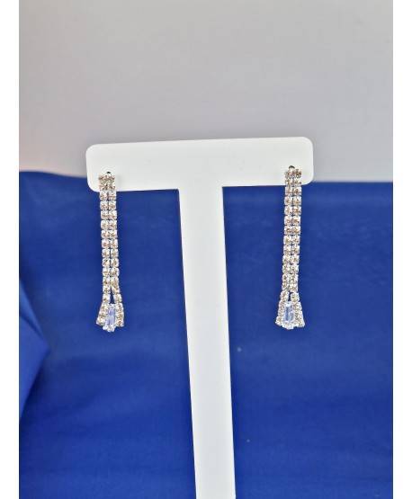 Komplet naszyjnik kolczyki srebrne, drobne dżety