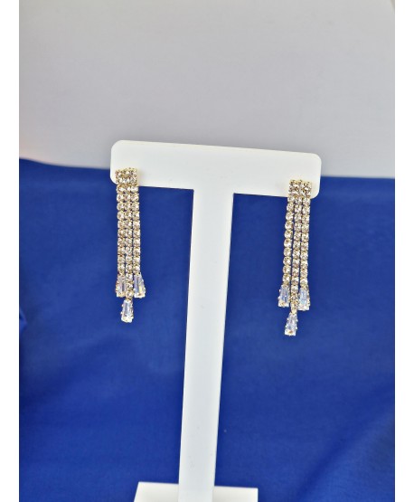 Komplet naszyjnik kolczyki złoty szpic