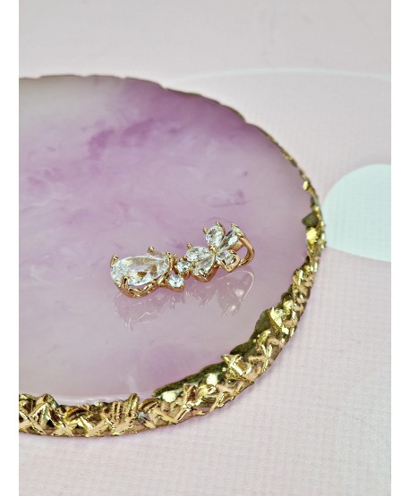 Zawieszka stal z motywem kwiatowym