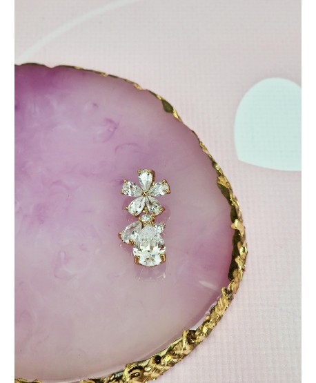 Zawieszka stal z motywem kwiatowym