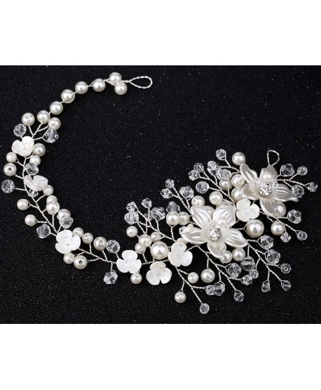 Ozdoba na druciku srebrna z kwiatkami