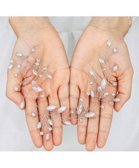 Ozdoba na druciku srebrna z kryształkami