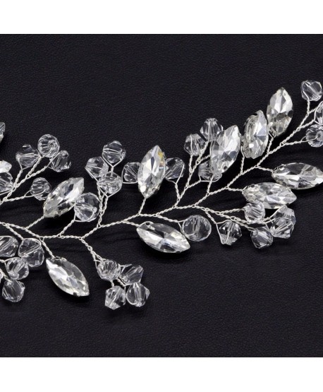 Ozdoba na druciku srebrna z kryształkami