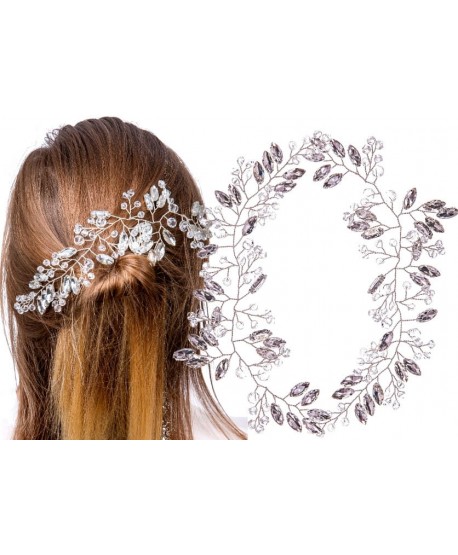 Ozdoba na druciku srebrna z kryształkami