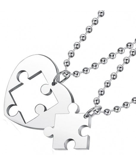 Naszyjniki przyjaźni best friends- serduszko i puzzel