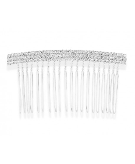 Grzebień srebrny z dżetami