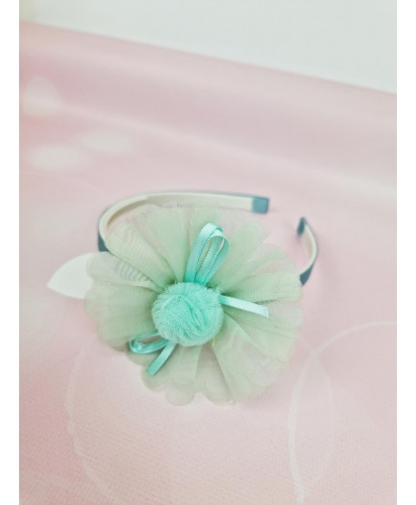 Opaski z tiulowym kwiatkiem