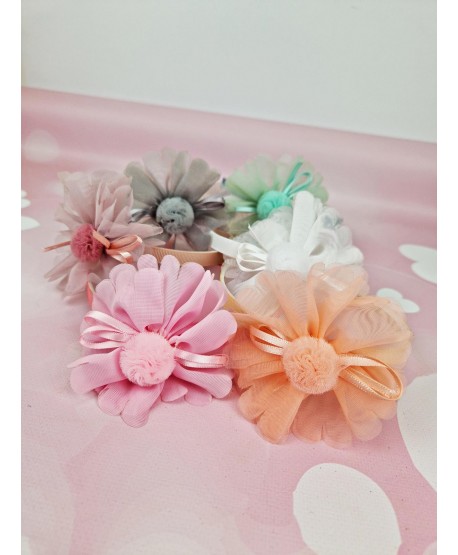 Opaski z tiulowym kwiatkiem