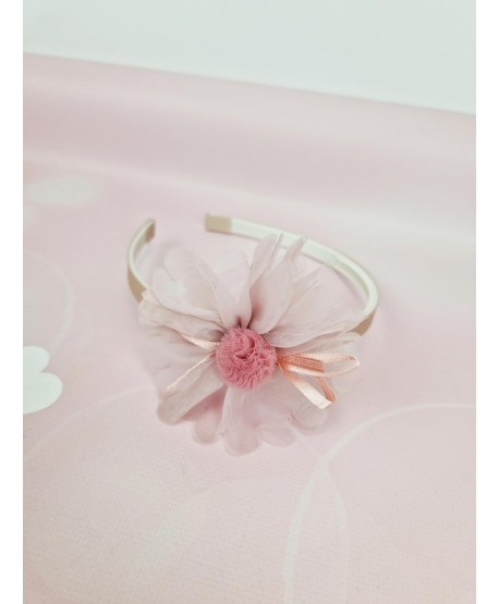 Opaski z tiulowym kwiatkiem