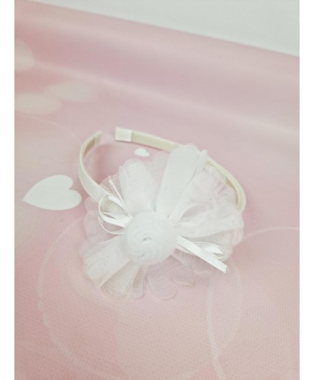 Opaski z tiulowym kwiatkiem