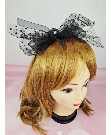 Opaska z tiulową kokardką