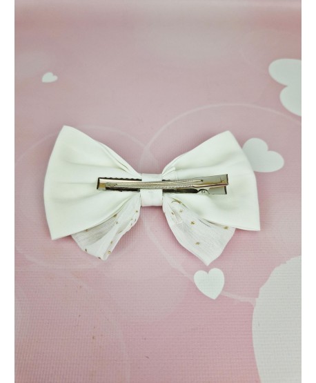 Kokardka do włosów na spince z gwiazdkami