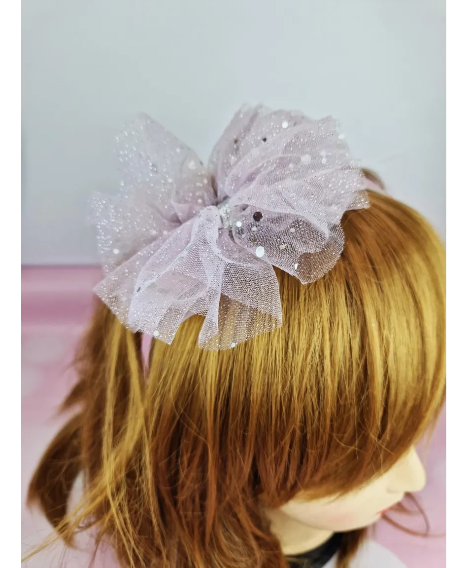 Opaski z tiulową brokatową kokardką