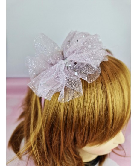 Opaski z tiulową brokatową kokardką