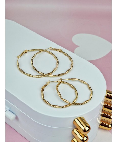 Kolczyki koła stal skręcona sprężynka