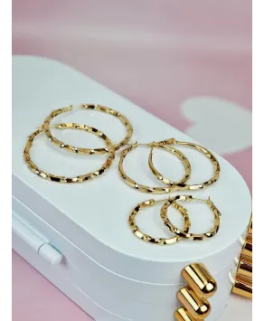 Kolczyki koła stal gruby skręt