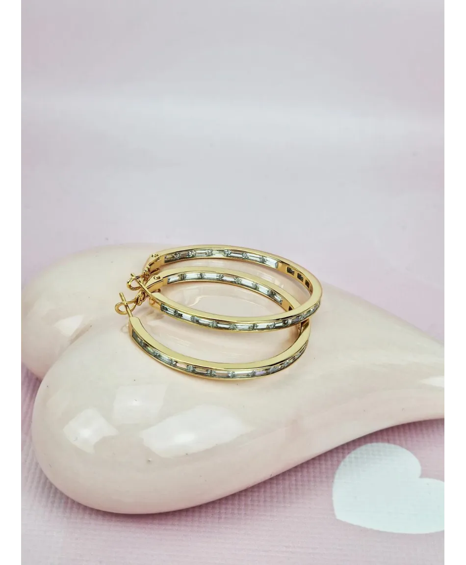 Kolczyki koła ozdobne z cyrkoniami