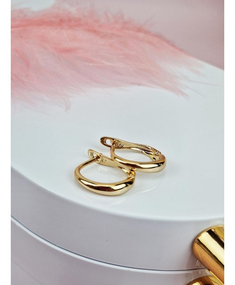 Kolczyki stal gładkie kółeczka 1,4 cm